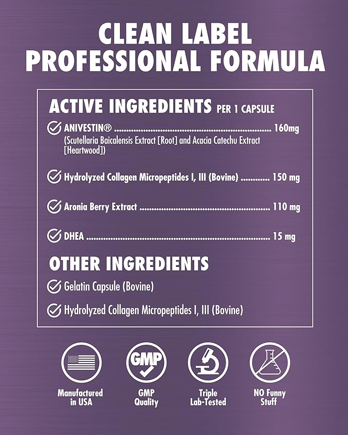 HEALTH DIRECT – RenuVite 4 Dogs | Hip & Joint Supplement for Senior Dogs | Supports Mobility & Energy | Anivestin, Collagen, Aronia Berry, DHEA | 20-120 Servings, 60 Capsules