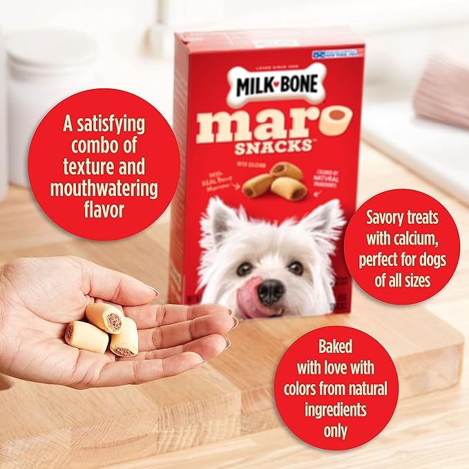 Milk-Bone MaroSnacks Dog Treats for Dogs of All Sizes, 40 Ounces (Pack of 2)