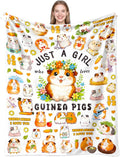 Guinea Pig Blanket Gifts for Girls Women Guinea Pig Throw Blanket Birthday Stuff Gifts Bedding Decor for Kids Adults 50"x40"