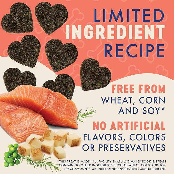 Finley's Salmon Hearty Bites, Soft & Chewy Treats for Dogs, Nutrient Packed, Sweet Potato & Flax Seed,12oz, 1 Pack