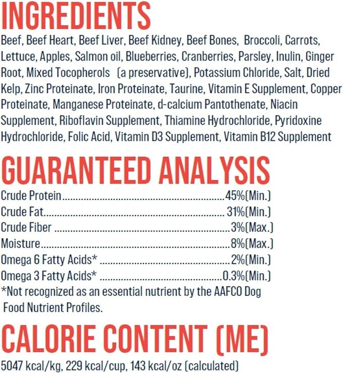 Stewart Raw Naturals Freeze Dried Raw Dog Food or Meal Topper, Beef & Vegetables Recipe, 32 Ounce Bag, Complete and Balanced Nutrition