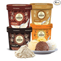 Hoggin Dogs Ice Cream Mix - Add Water and Freeze, All Natural, No Sugar Added, Made in USA by Puppy Cake 4 Pack Pumpkin, Bacon, Prime Rib and Peanut Flavors, 2.32 oz x 4