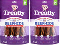 USA Beefhide Braids 7-8" Dog Chew Treats - Beef Flavor, 7 Count/2 Pack