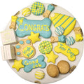 Bonne et Filou Congratulations Dog Treats, Gourmet Gift Box, 20 Luxury Human Grade Macarons, Truffles & Bone Cookies, Healthy Snacks for Medium to Large Dogs