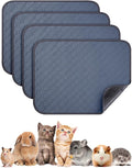 4 Pack 12" x 12" Guinea Pig Cage Liner, Washable Reusable Guinea Pig Bedding, Waterproof Absorbent Guinea Pig Pee Pad Non-Slip Mat for Small Animals Rabbit Hamster Rat Chinchilla