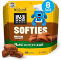 Blue Dog Bakery Softies, Soft & Chewy Peanut Butter Dog Treats, Medium Size, Healthy Treats, All Natural Ingredients,10 oz (Pack of 8)