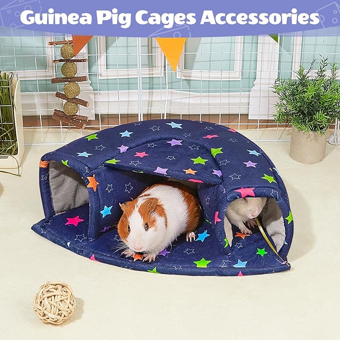 Unicorn Catcher Large Cozy Pet Bed & Tunnel - Warm & Washable, Suitable for Hamster, Chinchilla, Bunny