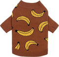 Fitwarm Banana Dog Sweater, Thermal Dog Winter Clothes for Small Dogs Boy Girl, Pet Outfit, Brown, Yellow, Small