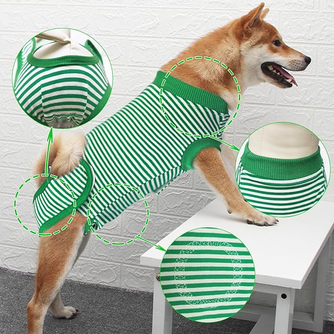 Dog Recovery Suit, After Surgery Wear for Pets Male Female, Professional Dog Onesie for Surgery for Abdominal Wounds Recovery Shirt, Substitute E-Collar & Cone Medium