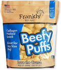 Frankly Pet Original Beefy Puffs - Peanut Butter Flavored Puffs - Protein Packed, Ingredients Sourced and Manufactured in The U.S.A. 5 Oz (PB)