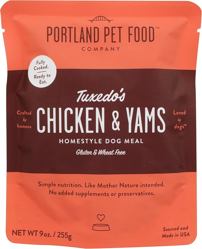 Portland Pet Food Company Tuxedo's Chicken & Yams Dog Meal, 9 OZ
