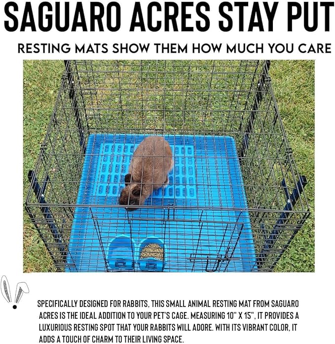 Saguaro Acres Rabbit Cage Resting Mat - Pack of 6 (Blue)