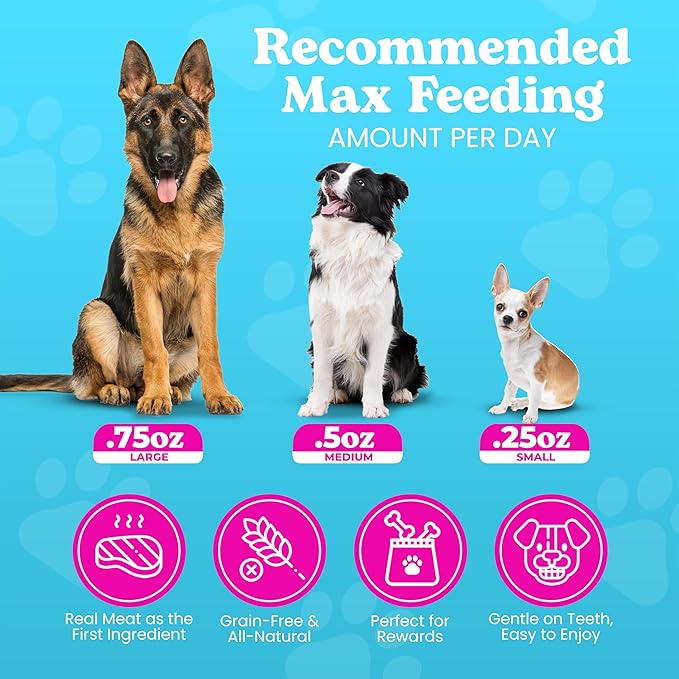 Wild Meadow Farms Classic Wild Boar Dog Minis - Soft Jerky Training Treats for Dogs, Grain-Free, All-Natural & Perfectly Sized for Training, High-Value Rewards in a Convenient 3.5 Ounce Pouch