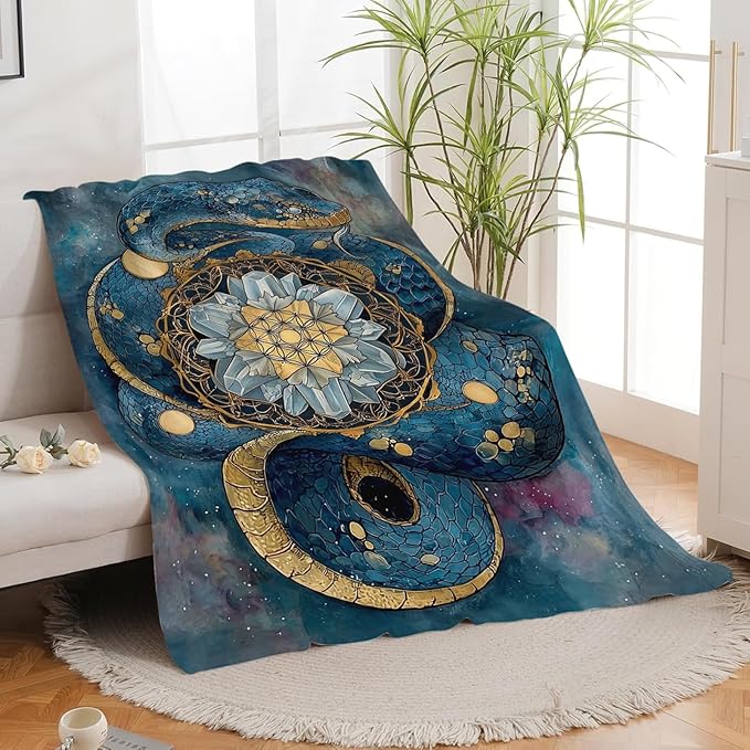 Snake Throw Blanket Snake Stuff Gifts for Kids Girls Boys Adults Women Men Soft Cozy Warm Plush Fluffy Fuzzy Fleece Blanket Decor 40''X50''