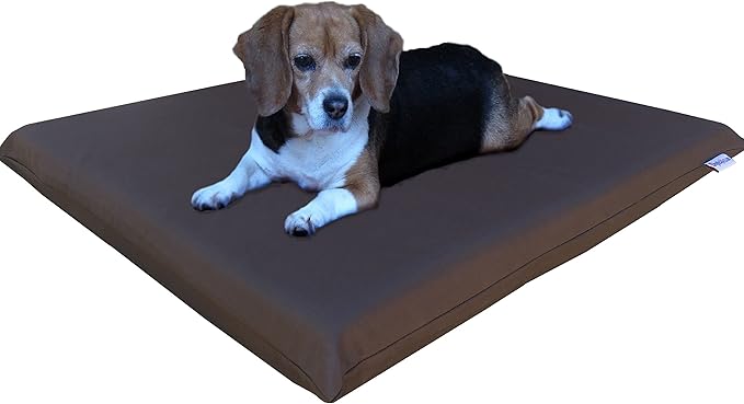 Dogbed4less 2 Pack Cooling Memory Foam Dog Bed for Small to Medium Pet with Waterproof Internal Cover, Oxford After Dark 34X27X3 Inches