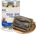 PAWUP Dog Treats, Cod Skins Dog Treat with Taurine, One-Ingredient Grain-Free Chew Fish Skin Rolls Rich in Omega3, 8 oz (4-6 Count)