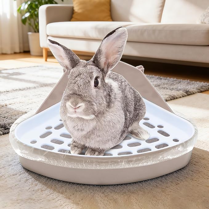 upcessory Disposable 50 pcs Small Animal Cage Liners, Rabbit Tray Film Liner Bunny Litter Pan Bags Guinea Pig Cage Toilet Plastic Film for Bird Hamster Chinchilla Hedgehog