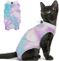 PUMYPOREITY Cat Recovery Suit for Surgery and Skin Diseases - Alternative to Cone of Shame, Female Spay Surgical Suit, Purple, M