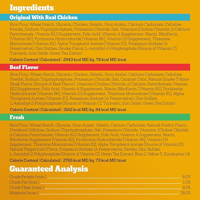 Pedigree Dentastix Large Dog Treats, Original, Beef & Fresh, 2.73 lb. Variety Pack (51 Treats Total)