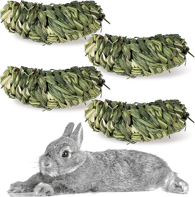 Hamiledyi Bunny Chew Toys Rabbit Rattan Grass Scratcher Climbing Tree Fun Tree Carrot Play Toys 10 Pcs Rabbit Chew Ball Timothy Grass Ball Small Animal Activity Play Chew Toys Teeth Grinding