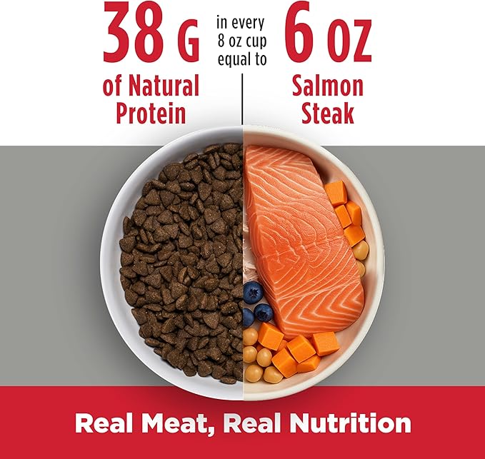 Nulo FreeStyle Adult Dry Dog Food - Salmon & Peas, Premium Grain Free Dog Food with Probiotics for Healthy Gut, Skin and Coat, Natural, High Protein Kibble for Small, Medium and Large Breeds, 26lb