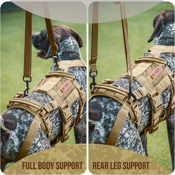OneTigris Breathable Dog Lift Harness for Large Medium Sized Dogs, Dog Sing for Large Dogs Hind Leg Support, Dog Hip Support Brace Front Leg Vrace