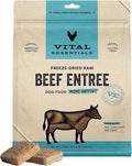 Vital Essentials Freeze Dried Dog Food, Raw Beef Mini Patties | Complete Meal or Topper | High Protein, Grain Free Dry Dog Food | 14 oz Bag
