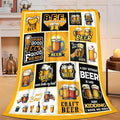 Beer Blanket Drink Beer Throw Blanket Gifts for Adults Women Man Super Soft Cozy Plush Fluffy Fuzzy Fleece Blanket Decor 40''X50''