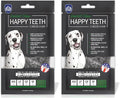 Happy Teeth Cheese & Charcoal Dental Dog Chews | Cheese Flavor with Activated Charcoal | Dental Chew | Protein Rich | Gluten Free - Lactose Free - Wheat Free - Soy Free| 2 Chews per Resealable Pouch