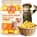 Wellix Freeze-Dried Treats for Dogs and Cats - High-Protein Quail Egg Yolk Freeze Dried Cat Treats for Skin&Coat Health - Delicious Training Snacks for Pets 9oz