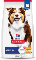 Hill's Science Diet Adult 7+ Dry Dog Food, Chicken Meal, Barley, & Rice, 15 lb. Bag
