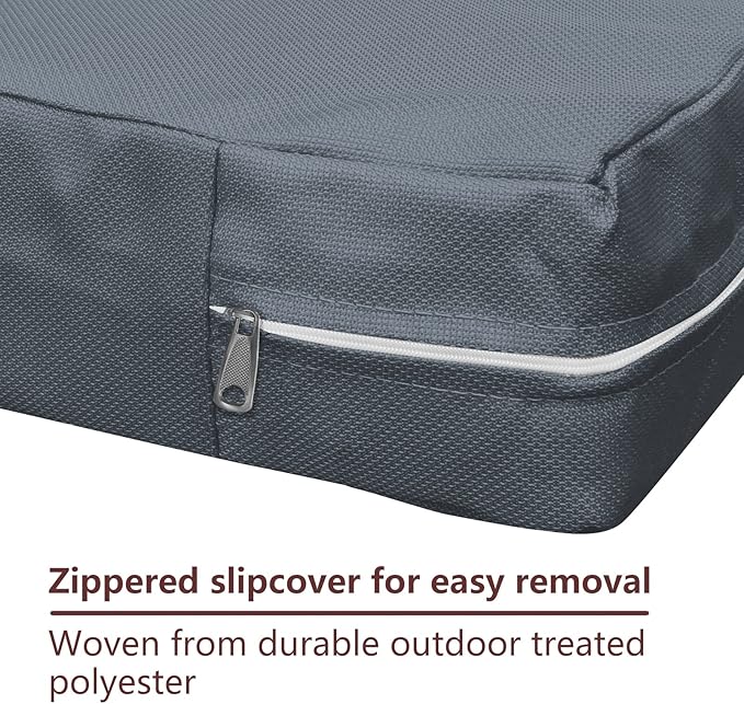 Waterproof Dog Bed Cover for Dogs (53 L x 42 W x 5 H Inches) Washable Removable Orthopedic, Cooling Gel and Memory Foam Pet Bed Protector Cover, 600D Oxford Fabric, Cover Only (Gray)