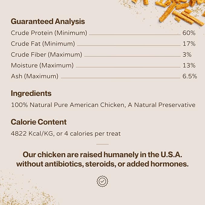 Chicken Bits Grain Free Natural Dog Treats for Small to Large Breed - Low Calorie for Training - High Value, Human Grade Meat, Healthy Dog Treats for Medium & Large Dogs (8oz)