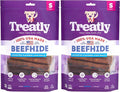 USA Beefhide Chip Rolls 5-6" Dog Chew Treats - Chicken & Beef Flavor, 20 Count/2 Pack