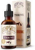 Hemp Well Thrive Oil for Dogs & Cats, Organic Hemp Oil, Omega 3 & 6 Supplement for Skin & Coat, Hip & Joint, Heart & Immune Support, 2 oz
