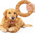 Just Try 7.87" Dog Donut - Chicken Wrapped Rawhide Dog chew - Long Lasting Dog Chews, Dog Treats for Large Dogs