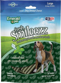 Emerald Pet Fresh Smileezz Dog Dental Treats — Tasty and Chewy Natural Dental Treats for Dogs for Clean Teeth, Fresh Breath, and Healthy Gums — Grain Free Dental Chews — Made in USA — Large, 12.5 Oz