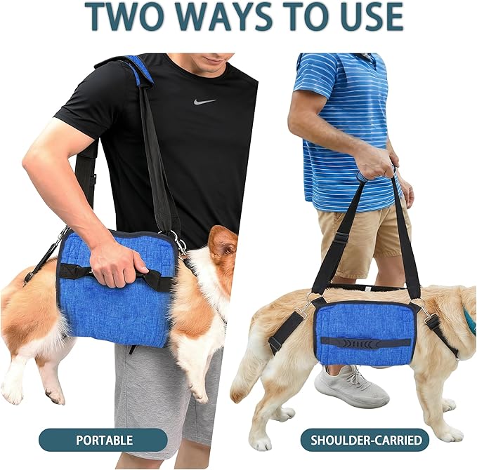 Adjustable Dog Lift Harness, Dog Carry Sling Provides Rear Leg Support for Arthritis and After ACL Surgery Dogs,Suitable for Medium to Large Dogs,XXL