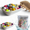 Hedgehog Dig Box Enrichment Cage Accessories, Funny Dig Box Toys with Ball Toy and Laundry Bag, Bell Toy for Hedgehogs Hamster Ferret Kitten Cat, Hedgehog Accessories (Laundry Bags, 120 Ball)