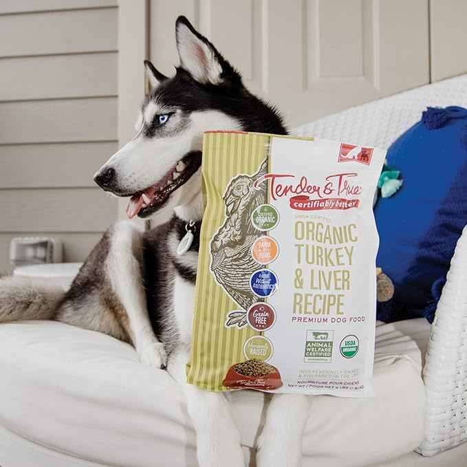 Tender & True Pet Nutrition Organic Turkey & Liver Recipe Dog Food, 20 lb (46012)