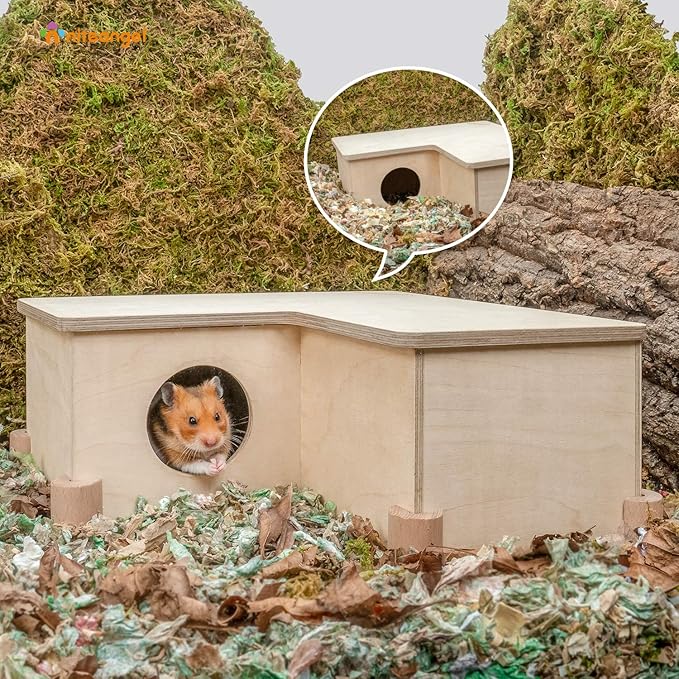 Niteangel Set of Beech Stilts for Elevating & Safely Setting Niteangel Multi-Chamber Series Maze House (Set of 5 Stilts (4.33'' H))
