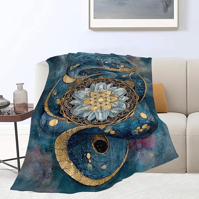 Snake Throw Blanket Snake Stuff Gifts for Kids Girls Boys Adults Women Men Soft Cozy Warm Plush Fluffy Fuzzy Fleece Blanket Decor 60''X80''