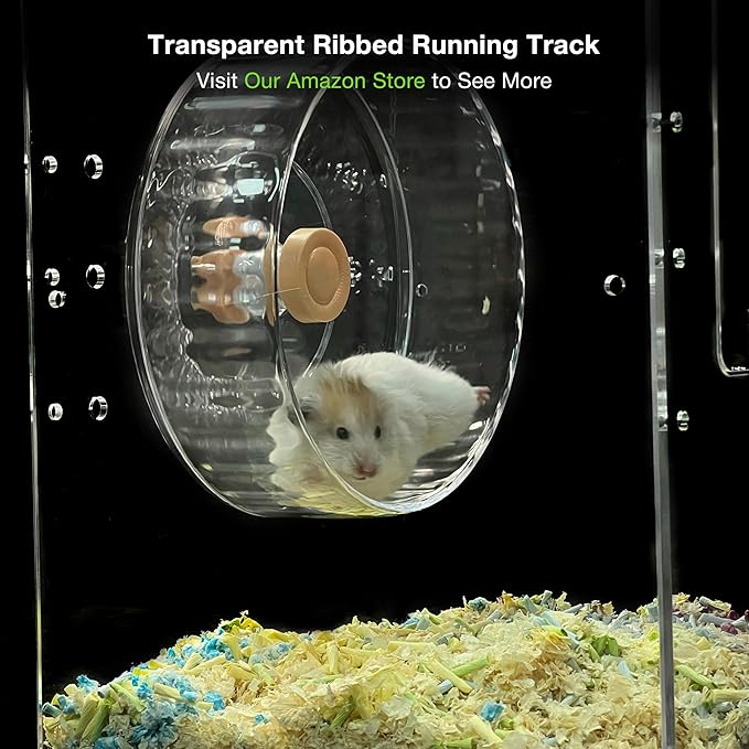 GuineaLoft™ Silent Hamster Wheel - 9.1 inch (23cm) for Hamsters, Mice, Gerbils & Small Animals