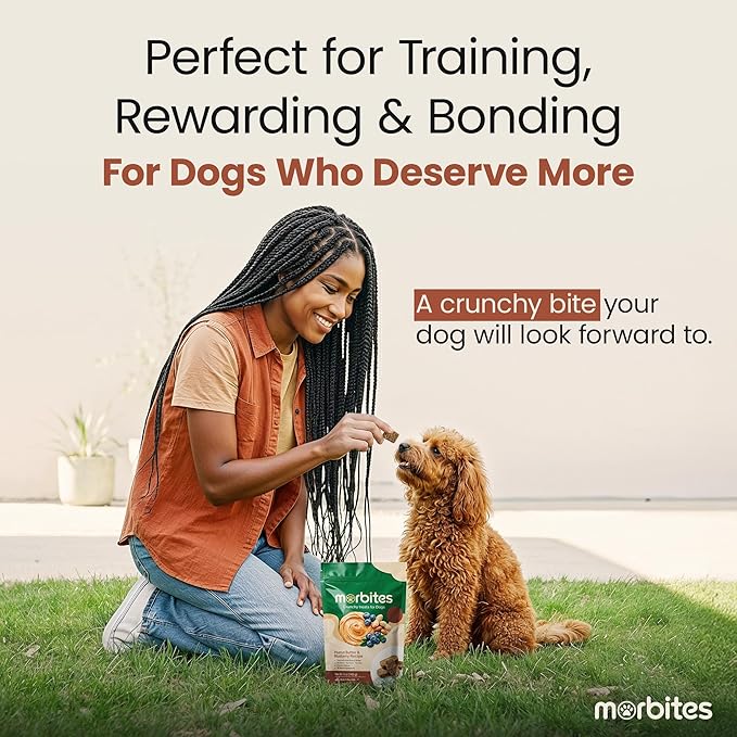 Dog Training Treats - Peanut Butter & Blueberry, Crunchy Oven-Baked, All Natural, Small Bites for Sensitive Stomachs, Made in USA, 5 oz