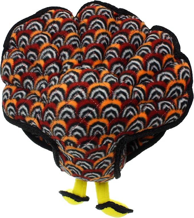 TUFFY - World's Tuffest Soft Dog Toy -Barnyard- Multiple Layers. Made Durable, Strong & Tough. Interactive Play (Tug, Toss & Fetch). Machine Washable & Floats. (Turkey, Large 2 Pack)