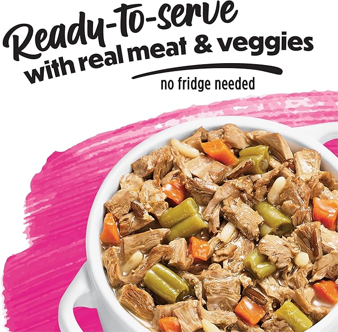 Beneful Purina Dog Food Freshly Prepared Meals Beef and Chicken Medley with Green Beans, Carrots and Wild Rice - (Pack of 16) 10 oz. Tubs