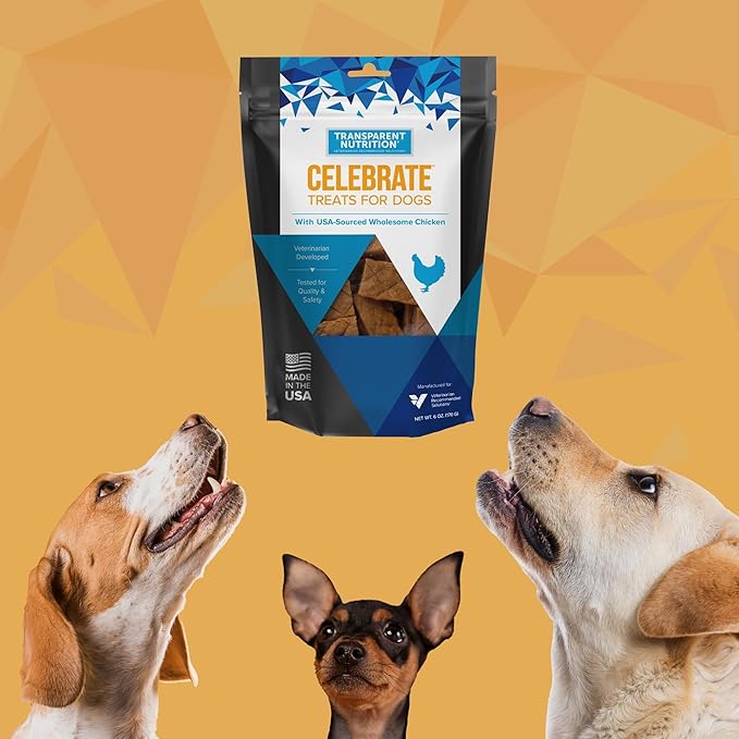 Celebrate Jerky Treats Chicken – Veterinarian Developed Chicken Jerky Dog Treats, Minimal Ingredients, High Protein