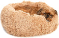 Barkbox Dog Bed, 2-in-1 Memory Foam Donut Cuddler Dog and Cat Bed, Calming Orthopedic Joint Relief Fur Crate Lounger for Pets, Machine Washable + Removable Cover, Waterproof Lining, Includes Toy