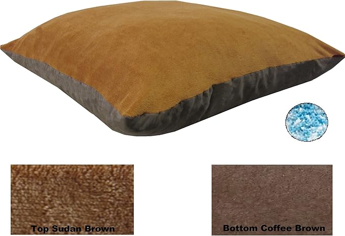 55"X37" Sudan Brown XL Orthopedic Micro Cushion Memory Foam Pet Bed Pillow for Large Dog with 2 External Covers + Waterproof Internal Cover