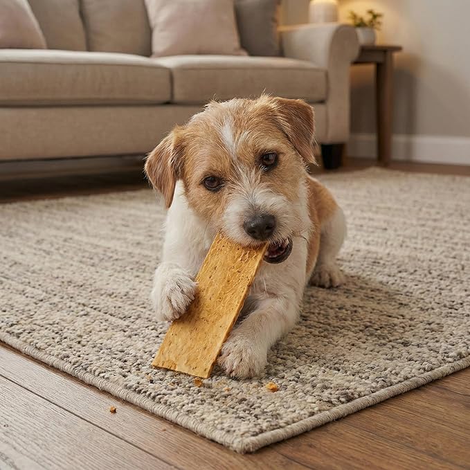 Fieldcrest Farms Nothin to Hide Flip Chips Dog Chews - Natural Rawhide Alternative Treats for Dogs, Collagen Based Snack for Moderate Chewers Up to 35lbs, Peanut Butter Flavor -1 Pack (8 Chips)